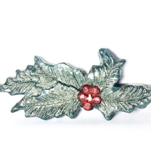 Hoja Grande verde con plateado