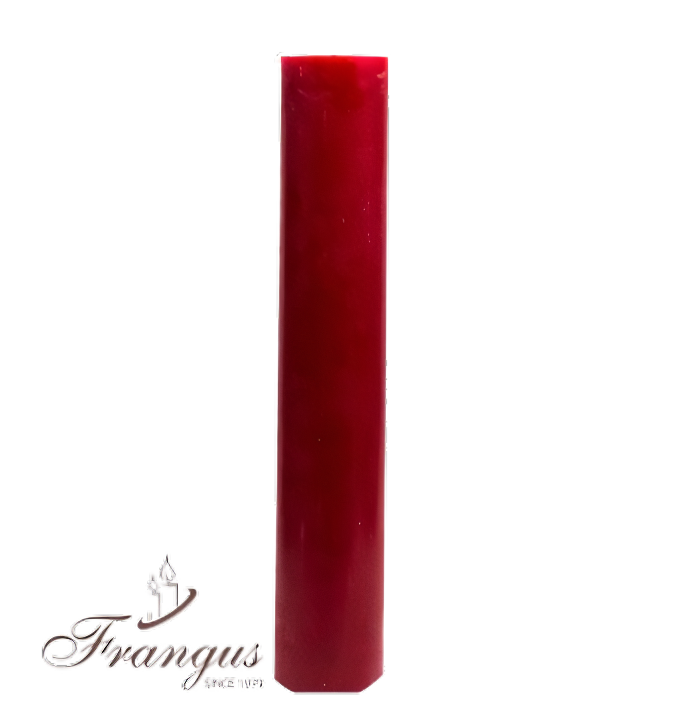 Vela cilindro #2, 1 unidad, 8x42 cm roja